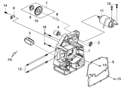 Правая половина картера