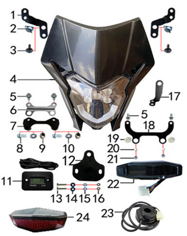 Фара и приборная панель