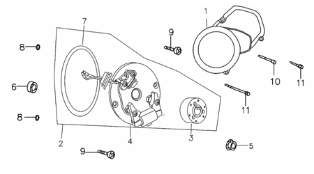 Левая крышка двигателя