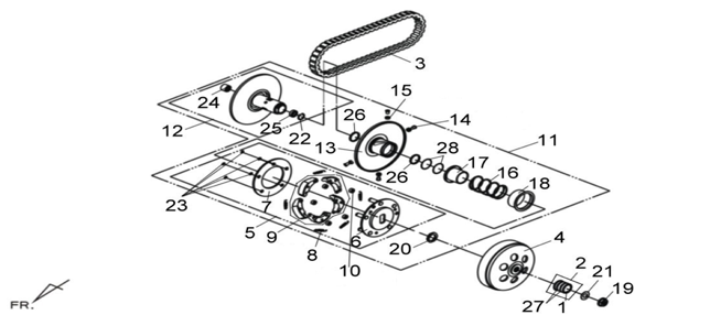 Подбор запчастей Сцепление Двигатель MaxSYM 600 (LX60A2) MaxSYM 600 SYM