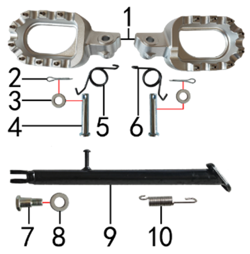 Подставка и подножки