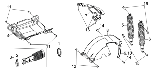 Задние амортизаторы