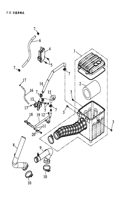 Воздушный фильтр в сборе