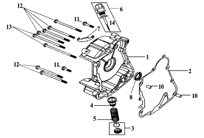 Правая крышка картера