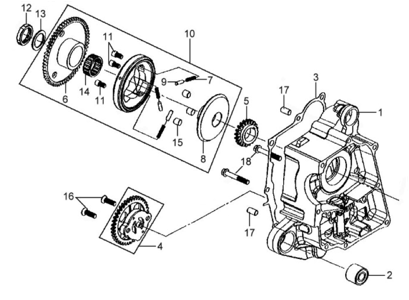Правая половина картера