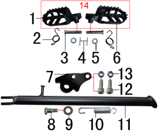 Подставка и подножки