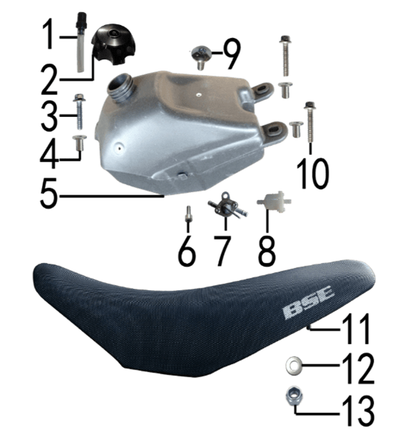 Бак и сидение