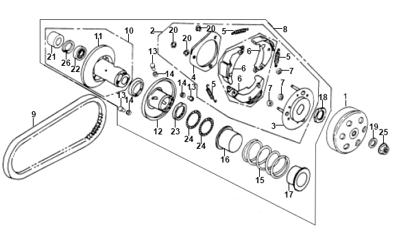 ШКИВ ВЕДОМЫЙ РЕМЕНЬ