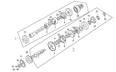 Валы КПП в сборе