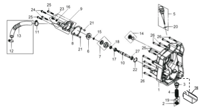 Правая крышка картера