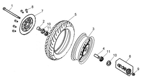 Переднее колесо