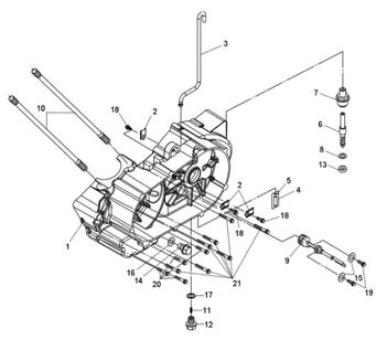 Левая половина картера
