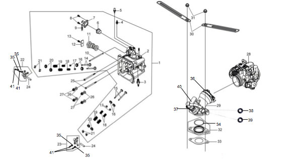 Головка цилиндра / Дроссель