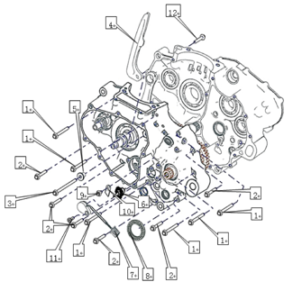 Крепление крышки картера