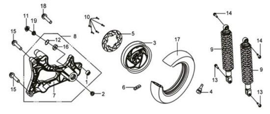 Заднее колесо