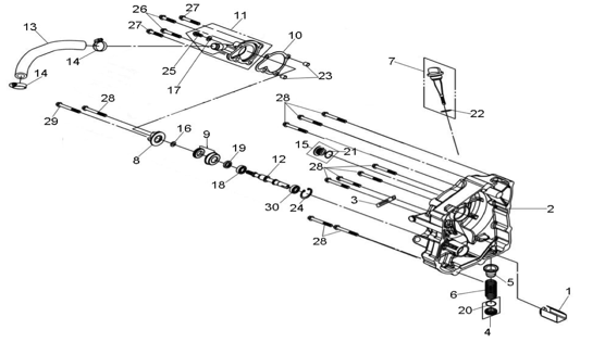 Правая крышка картера