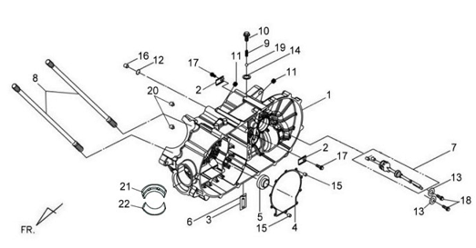 Левая половина картера