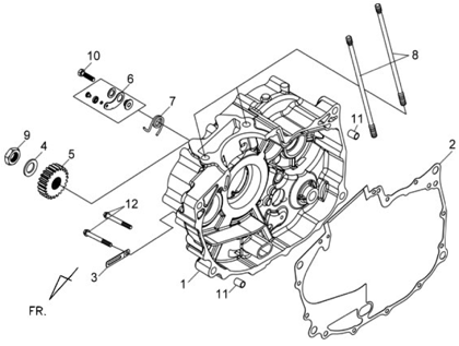 Правая половина картера