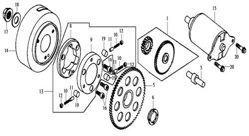 Стартер / Обгонная муфта
