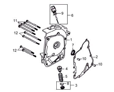 ПРАВАЯ КРЫШКА КАРТЕРА