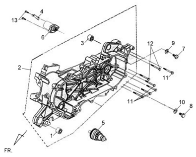 Левая половина картера