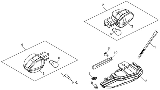 Задние поворотники и фара