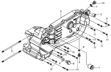 Левая половина картера