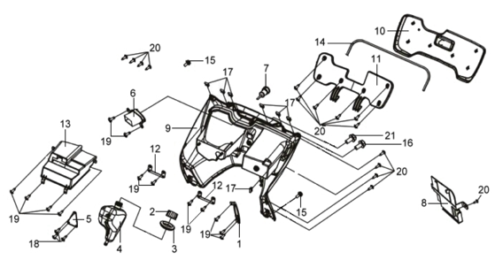 Облицовка рулевой колонки