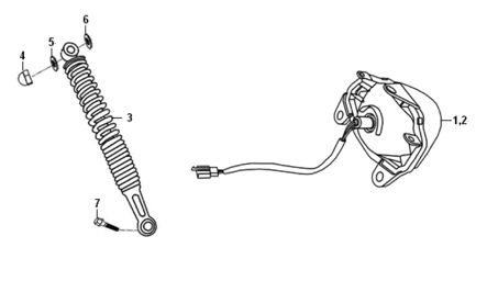 Амортизатор задний / Стоп сигнал