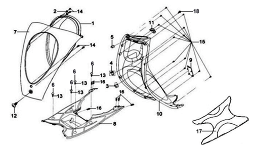 Облицовка рулевой колонки и пола