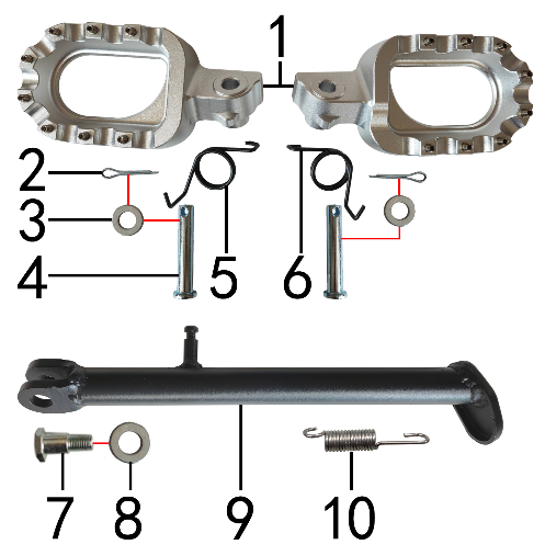 Подножки и подставка