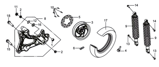 Заднее колесо