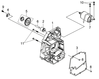 Правая половина картера