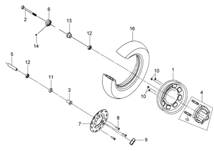 Переднее колесо