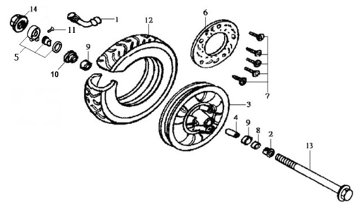 Переднее колесо