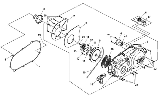 Крышка вариатора