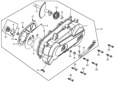Крышка вариатора