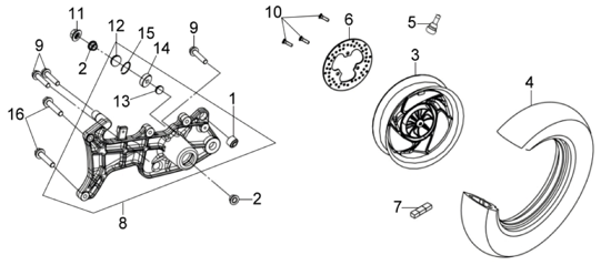 Заднее колесо