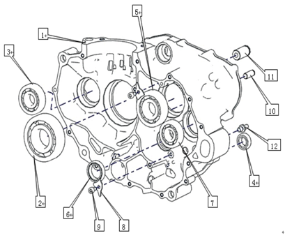 Правая крышка двигателя