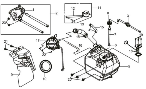 Подбор запчастей Бензобак Кузов/Электрика GTS 250 (LM25W-6_edited) GTS 250 SYM