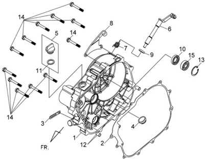 Правая крышка картера