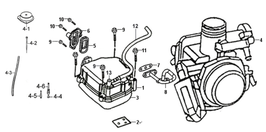 Клапанная крышка / Карбюратор
