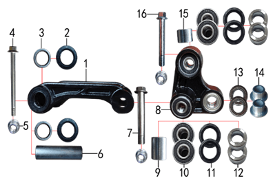 Подвеска заднего амортизатора