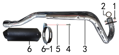 Подбор запчастей Выхлопная система EX 125E (до 2020) EX 125E BSE