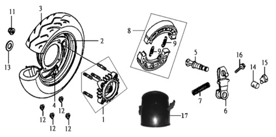 Заднее колесо