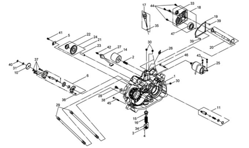Правая половина картера