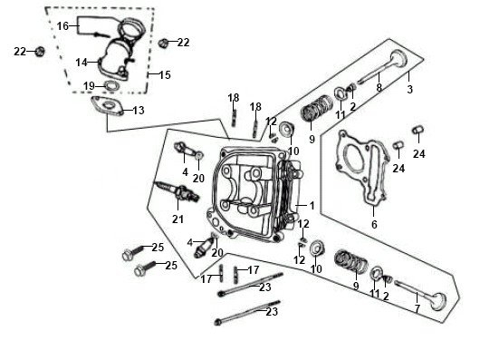 ГОЛОВКИ БЛОКА ЦИЛИНДРОВ КЛАПАНА