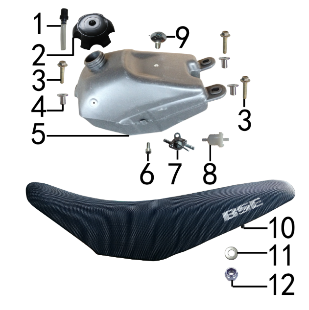 Бак топливный и седло