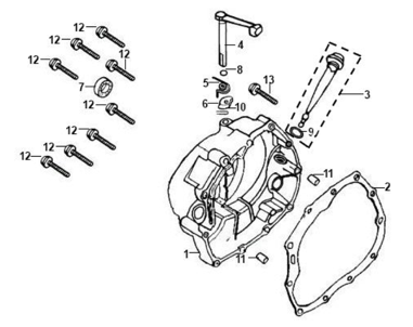 Правая крышка картера