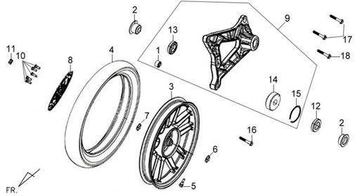 Заднее колесо